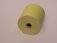 Berkel-Papierrolle gelb, passend für Berkel / B = 63mm / Länge 50m / Kern 25mm / Karton à 50 Stück