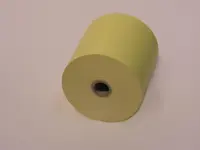 Berkel-Papierrolle gelb, passend für Berkel / B = 63mm / Länge 50m / Kern 25mm / Karton à 50 Stück