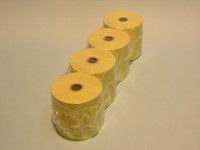 Mettler-Papierrollen, gelb, passend für Mettler / B = 62 / ø 62 Länge 50m / Kern 12mm / Karton à 48 Stück