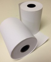 Mettler- Drucker-Normalpapier, holzfrei: weiss und unbedruckt / B = 57mm / Länge 20m / Kern 12mm / VE = 5 Rollen